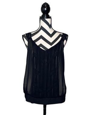 WHBM Sz M Whimsigoth Sheer Flowy Career Tank Top